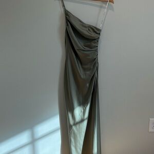 Shona Joy Luxe Asymmetrical Gathered Maxi Dress